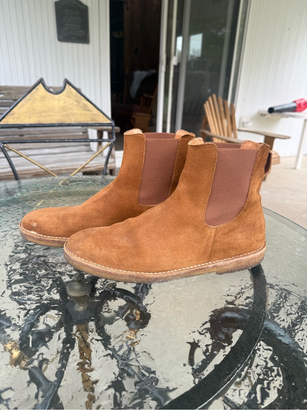 Folk Men's Tan Suede Chukka Chelsea Boots
